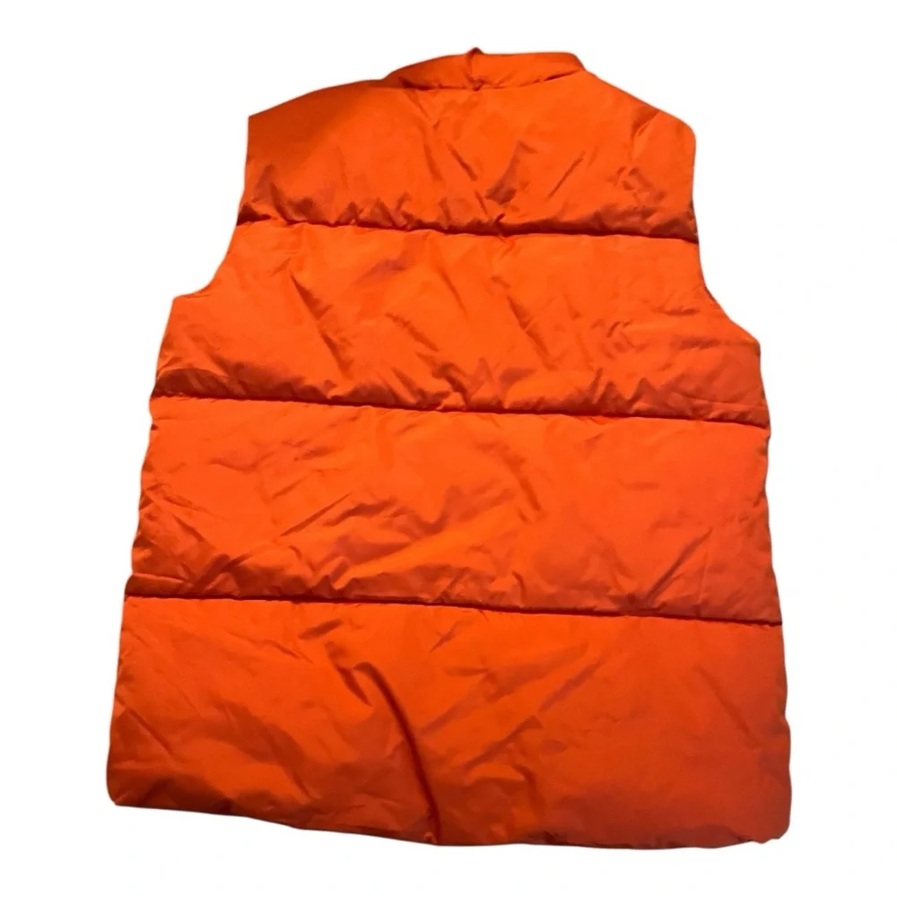 Old Navy Boys Orange Puffer Vest‎ Size L (10–12) Zip Front
